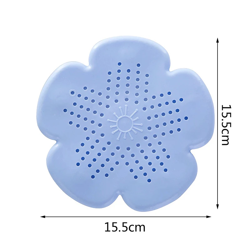 Évier de cuisine en silicone en forme de fleur, attrape-cheveux, couvercle de douche, bassin, drain de sol