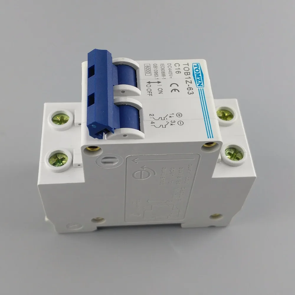 2P 16A DC 440V Circuit breaker MCB C curva