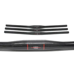 NO TRADEMARK Mountain Bike Flat Bicycle Handlebar MTB Parts 3K Full Carbon Handlebar 31.8*600/620/640/660/680/700/720/740/760mm