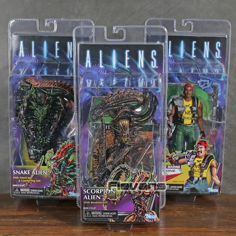 

NECA Aliens Series 13 Apone / Snake Alien / Scorpion Alien 7" Action Figure Collectible Model Toy