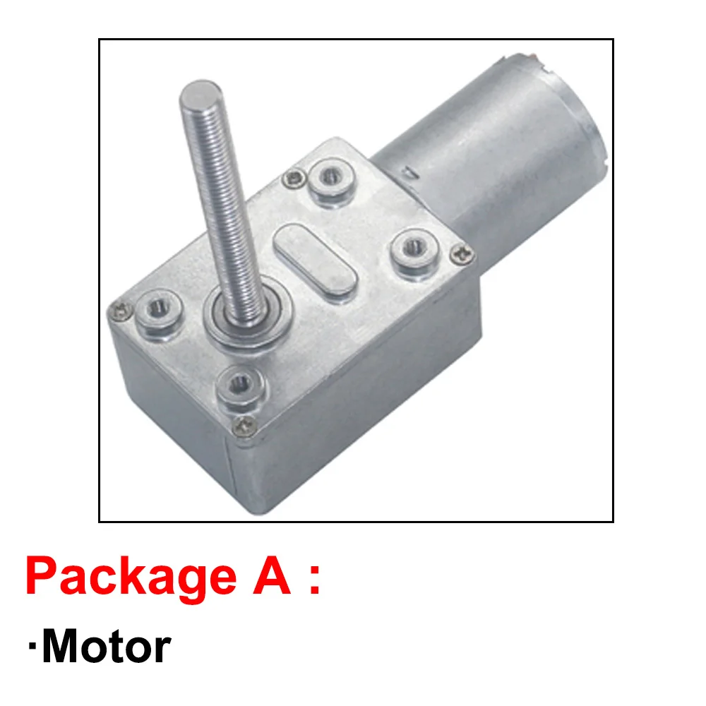 M6 Threaded Long shaft Electric DC Worm Geared Motor 6V 12V 24V 6-150RPM High Torque In DC Motors Self Lock Adjustable Speed