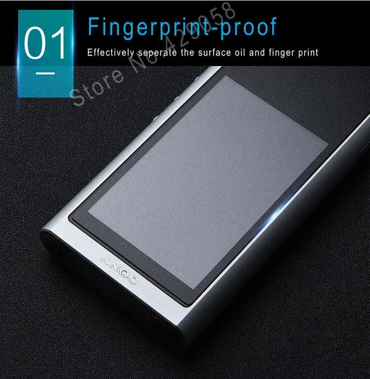 Anti Glare Matte Screen Tempered Glass Film Protector For SONY Walkman NW-ZX300 ZX300A With Dust Plug