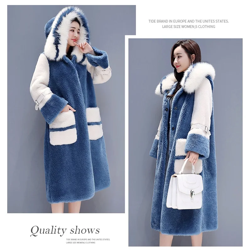 Manteaux en fausse fourrure de haute qualité, manteau d'hiver pour femmes, vêtements de luxe, manteaux en peluche pour femmes, veste d'hiver avec fourrure, expédition rapide