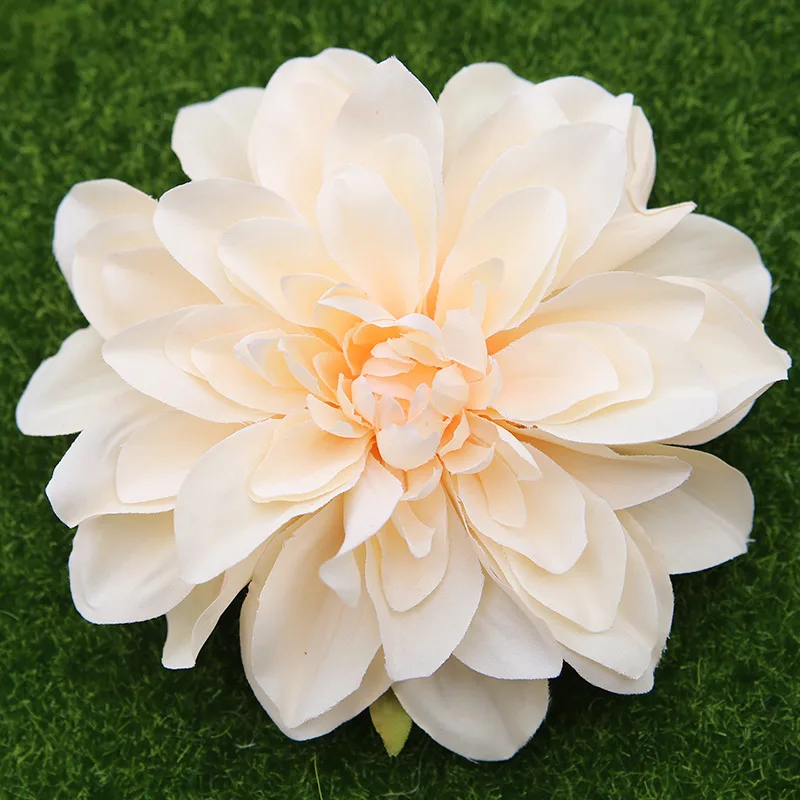 

50pcs 14CM Silk Dahlia Flower Head Artificial Flowers DIY Wedding Party Decoration Supplies Simulation Fake Home Decorations