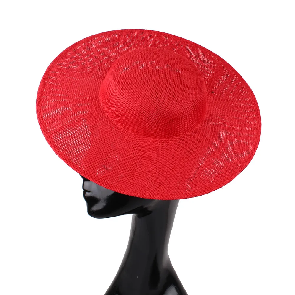 Wiele kolorów 30CM Duże czapki Eleganckie damskie czapki z fascynatorem Podstawa na ślub Derby Tea Church Koktajl DIY Akcesoria do włosów