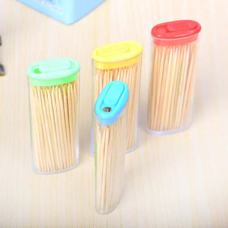 Portable Green Lighter Shape Toothpick Box Natural Fine Bamboo Toothstick Bottle 20 pcs per lot