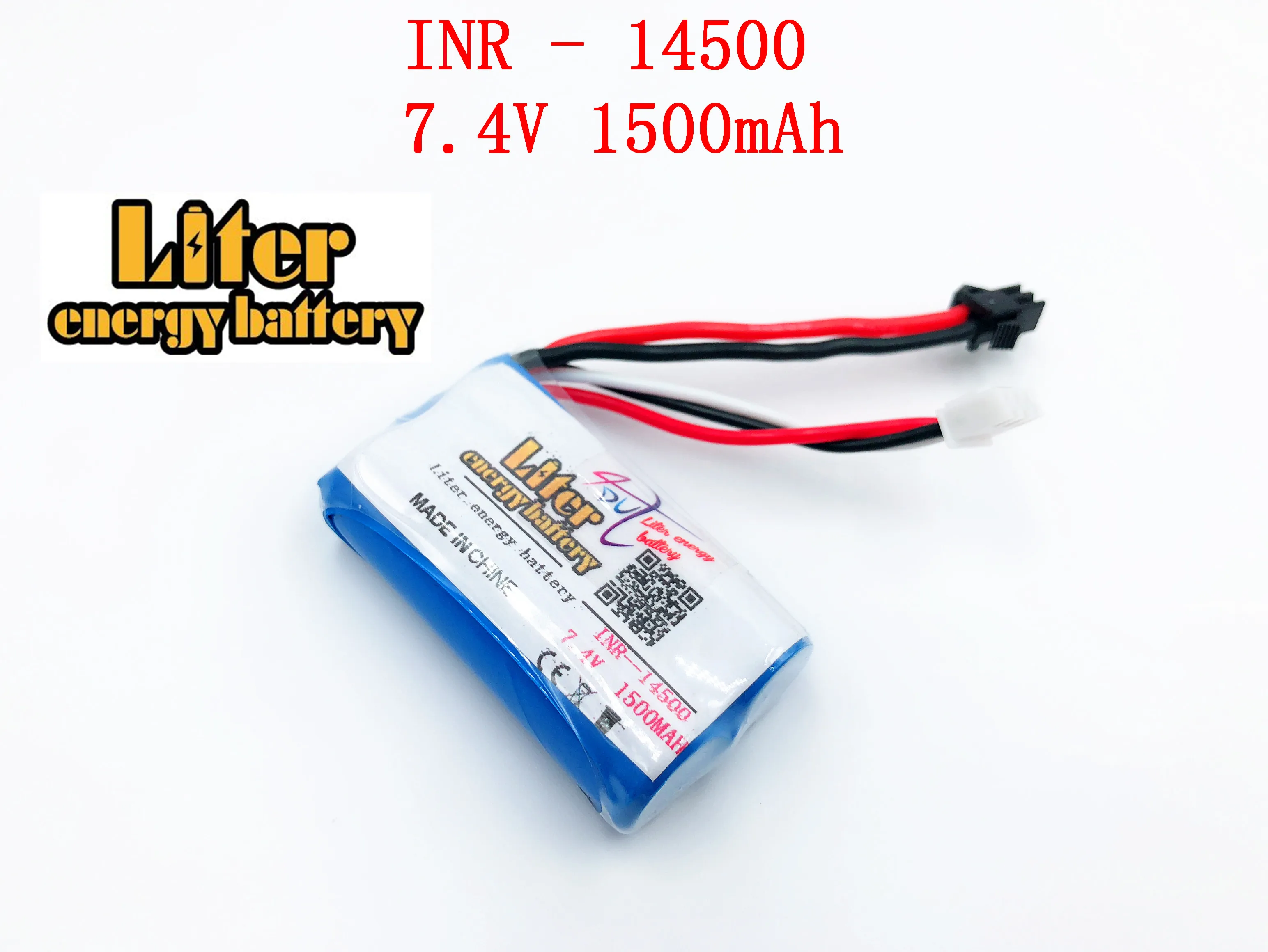 7.4v 14500 1500MAH Li-ion lithium rechargeable battery pack for water soft gun and RC car boat aircraft helicopter plane toys