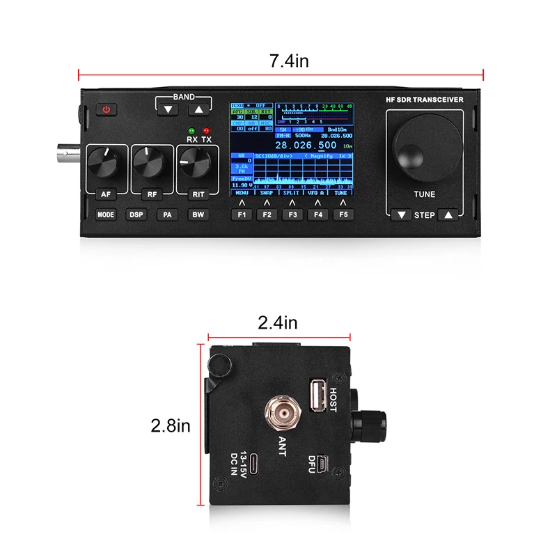 RS-978 SSB HF SDR 라디오 HF 햄 트랜시버, 1.8-30MHz, 10 와트 햄 SDR 라디오 HF, 3800mAh 리튬 이온 배터리 팩 포함