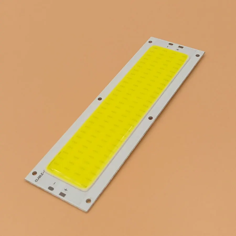 Grande promoção!!! Ultra brilhante 1300lm 12w cob led tira de luz 12v dc para diy 12v luzes trabalho lâmpadas casa 120*36mm cob chip