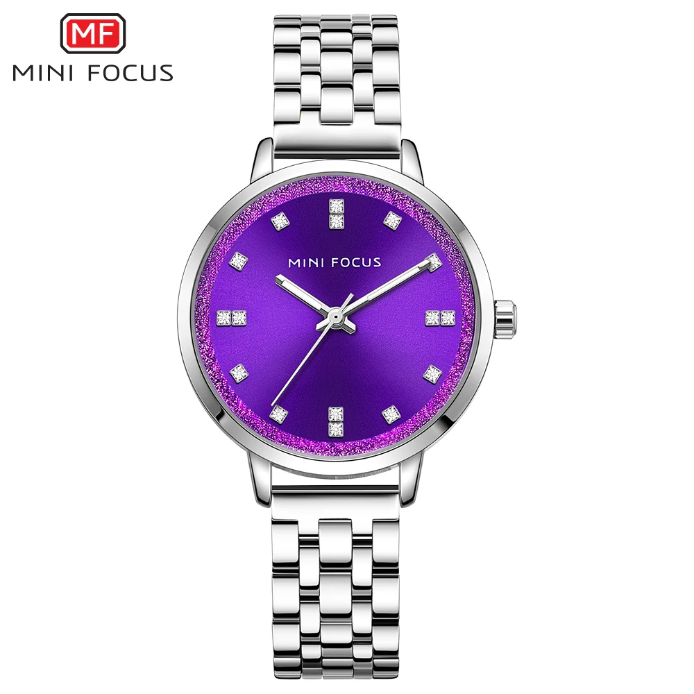 MINI FOCUS Brand Luxury Fashion Women Crystal Jewelry orologio al quarzo in acciaio dorato Casual Ladies Dress Elegance Watches orologio da donna