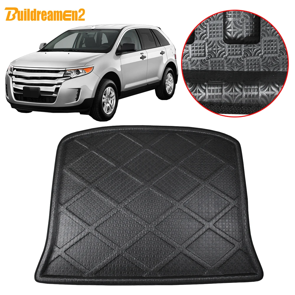 Buildreamen2 For Ford Edge Car Tail Trunk Mat Floor Tray Boot Liner Carpet Luggage Cargo Mud Pad Styling 2009 2010 2011 2012