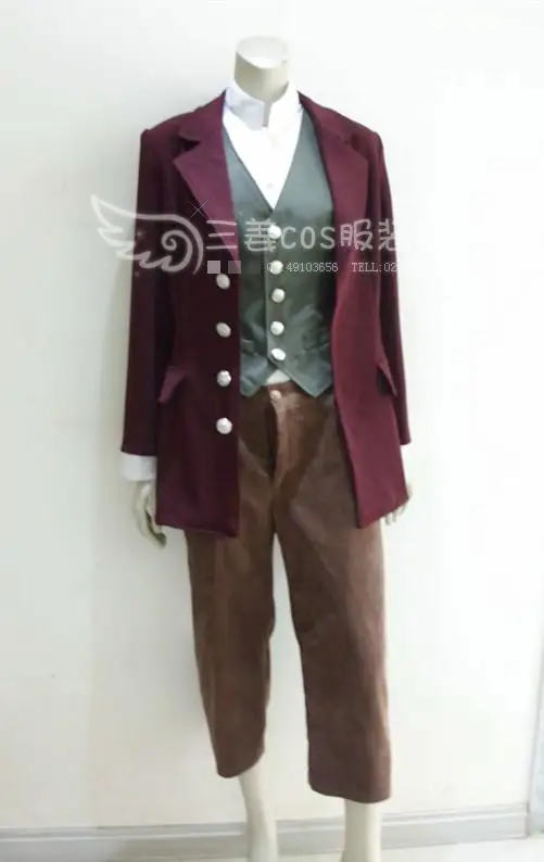 

Bilbo Baggins Outfit Suit Cosplay Costume Full Set film Custom-made top+coat+vest+pant 11