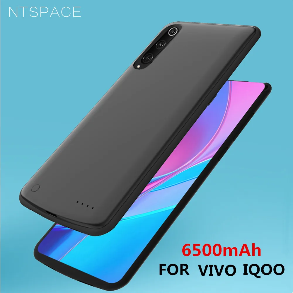 NTSPACE Silicone Power Bank Cover For VIVO IQOO Battery Cases 6500mAh Portable Powerbank External Battery Charger Cases