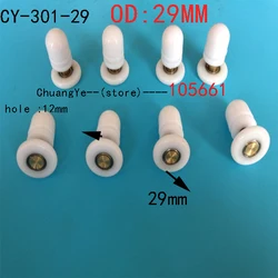 8x Partiality Shower Door ROLLERS /Runners/Wheels/Pulleys diameter 29MM