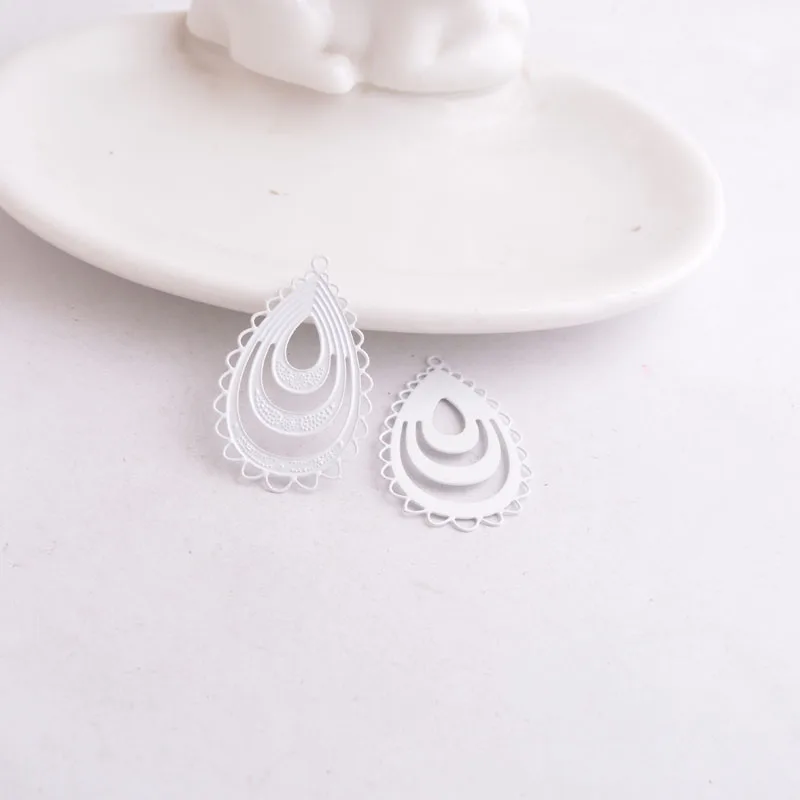 50 Stück AB1409 20mm*32mm Ovale Form Charms Verbinder Anhänger DIY Ohrring-Zubehör – Detail 12