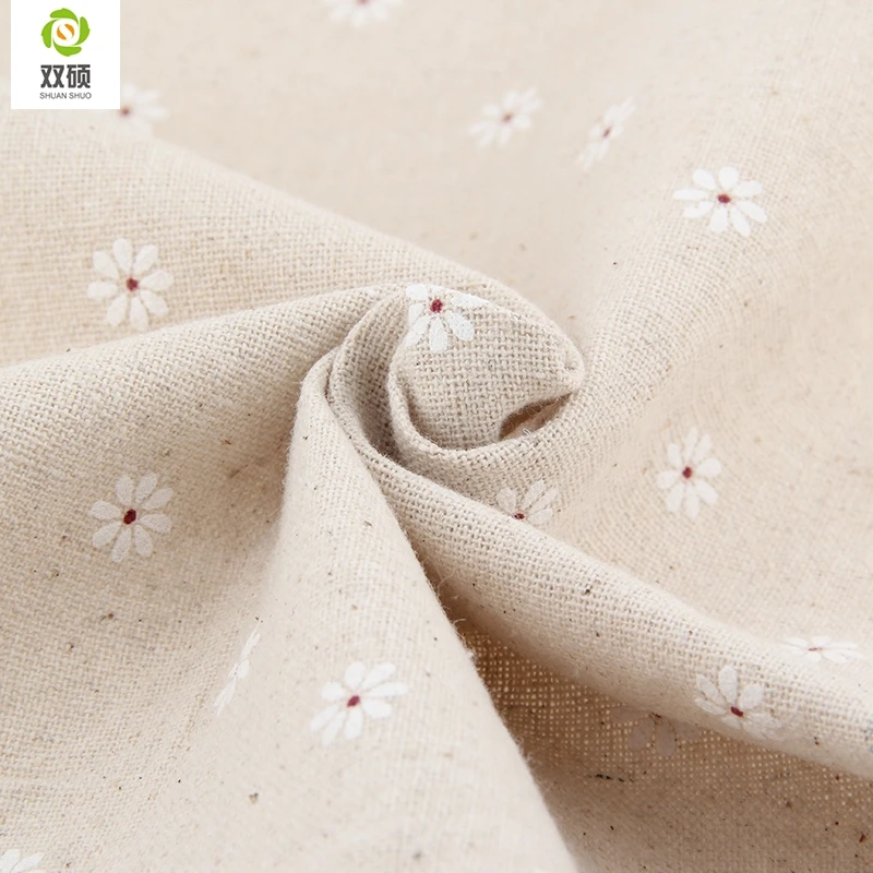 width 155cm Free shipping Printed cotton fabrics zakka small white daisy flowers for  bedding, curtains, 155*50CM M46