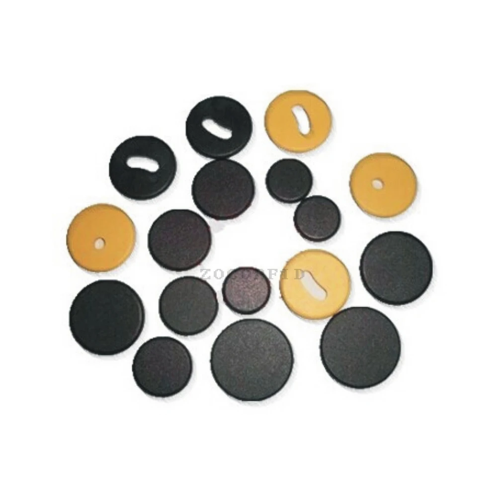 100 unids/lote impermeable F1108 (Compatible S50) 13,56 MHZ IC Token Tag/llaveros de alta temperatura