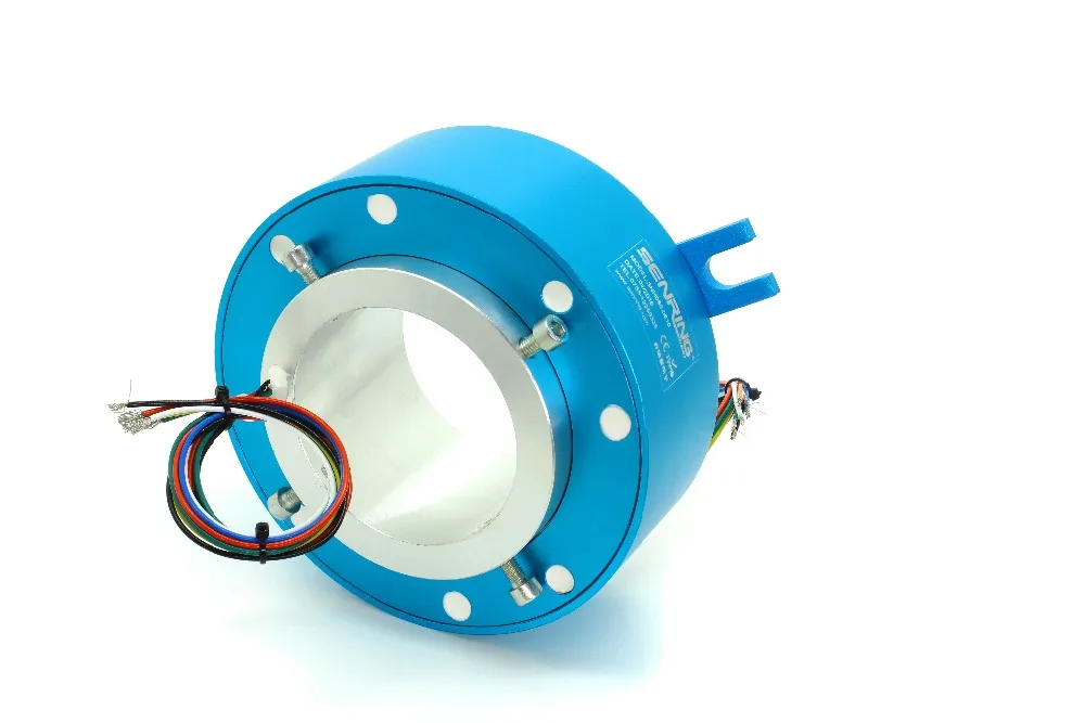 

Free shipping rotary joint slip ring bore size 70mm 4 circuits 10A of through hole slip ring