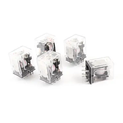 

HH52PL AC 380V Coil 8-Pin DPDT Red LED Light Electromagnetic Relay 5 Pcs