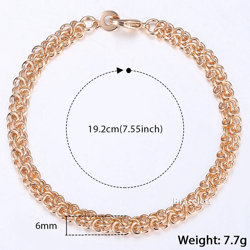 Men\'s Women\'s Jewelry Sets Swirl Link Chain 585 Rose Gold Color Necklace Bracelet Set For Men Woman Jewelry Gifts 6mm KCS05