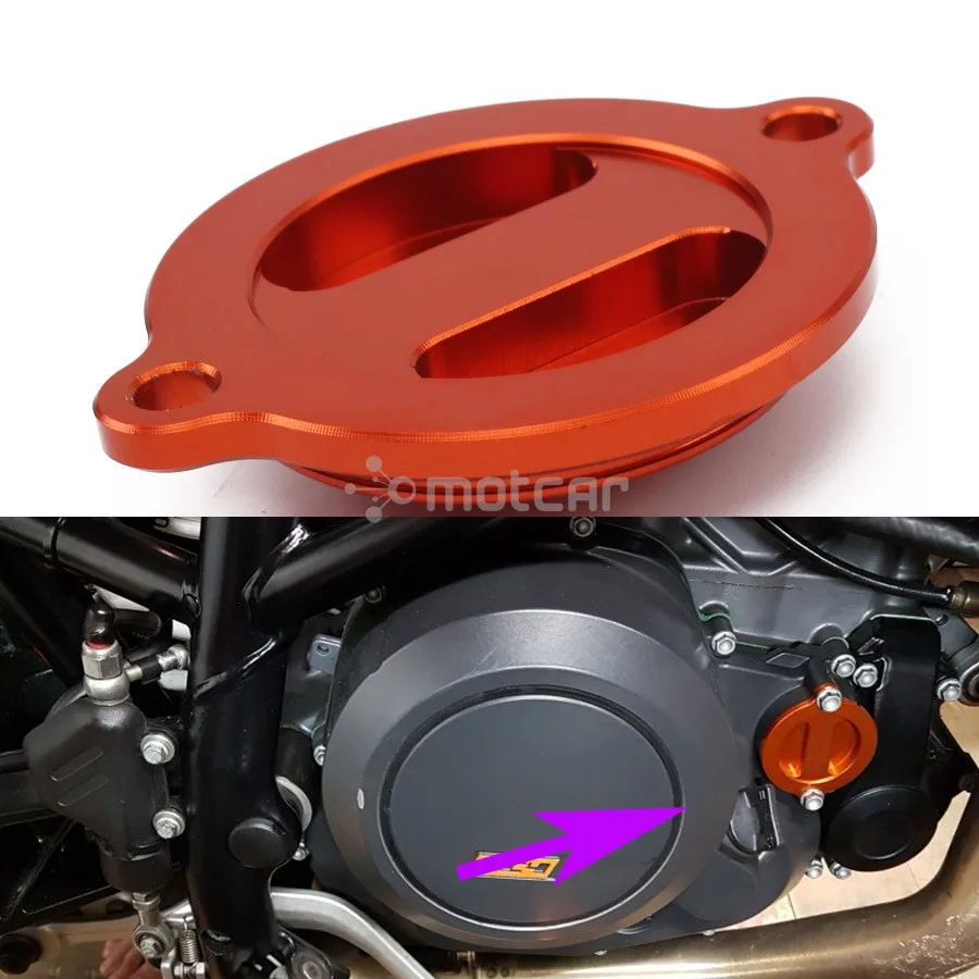 1 Piece Rear Brake Cylinder Fluid Reservoir Engine Oil Filter Cover Cap Custom For K M 690 SMC 2010 Supermoto Orange