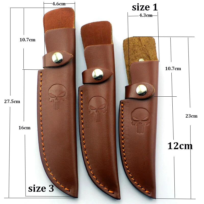 Brand New Fixed Blade Straight Knife Holder Outdoor Tool Belt Loop Hunt Multi Holster Carry Sheath Leather Scabbard