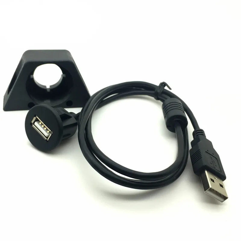 USB Cable Extention with Dash Mounting Bracket 1M Universal Extension Lead