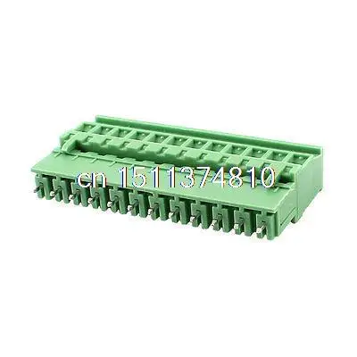 Pair AC 300V 10A 5.08mm 12 Pin Screw Pluggable Terminal Block Green