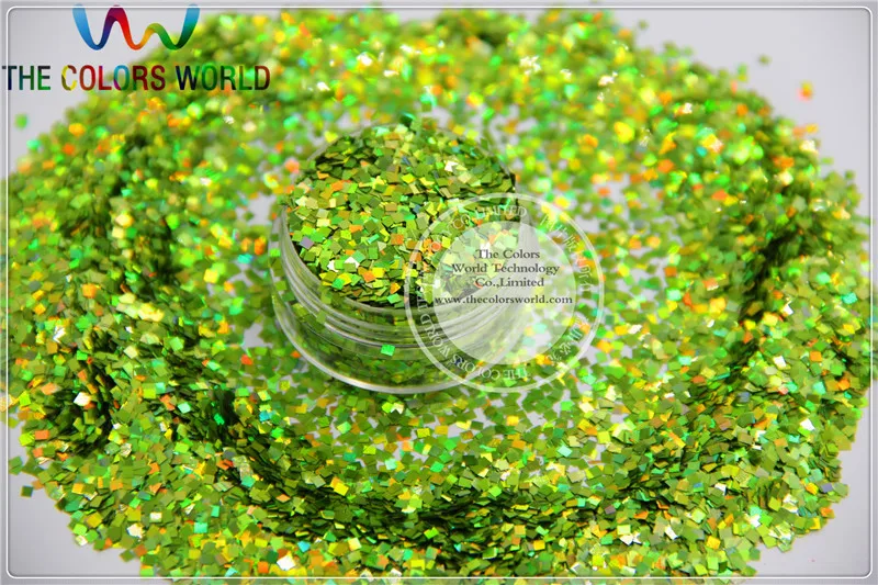 LM-61 2mm laser holografische lichtgroen kleur glitter paillette vierkante vorm spangles voor nail art diy supplies1pack 50g