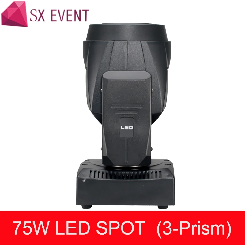 75W LED Spot Moving Head Light LED Gobo Lyre Moving Head Light with Rotation Gobo Function for DJ Disco Stage 2pcs/lot