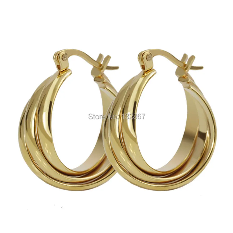 

Stainless Steel Women Fashion Hoop Earrings For Wife Gifts Jewelry