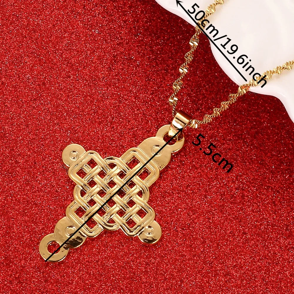 Ethiopian Coptic Cross Pendant African Abyssinian Ethiopia Cross Orthodox Christian Pendant for Jewelry