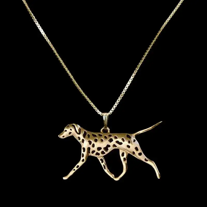 Hot Selling Alloy Cutout Dog Pendant Necklaces Lovers\' Dalmatian Movement Necklaces For Women Drop Shipping