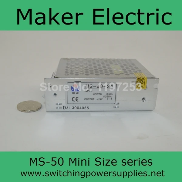 professional mini size switching power supply ms-50-12 12V 4.2A 50W