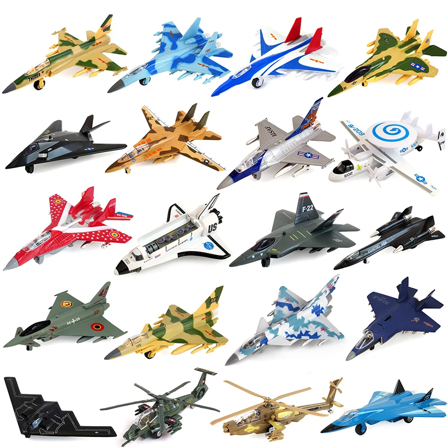 Aircraft combined metal model children's toy simulation fighter aircraft bomber helicopter Boy Gift cutting dies fidget spinner