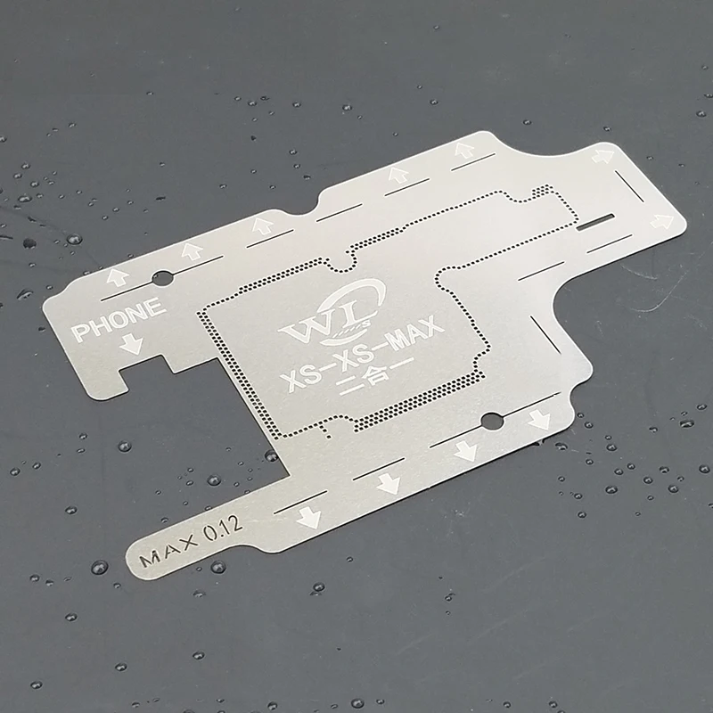 BGA Reballing Stensil Kit untuk iPhone X XS Xsmax Papan Utama Lapisan Tengah Tanam Tin Template Reballing Piring Solder Net