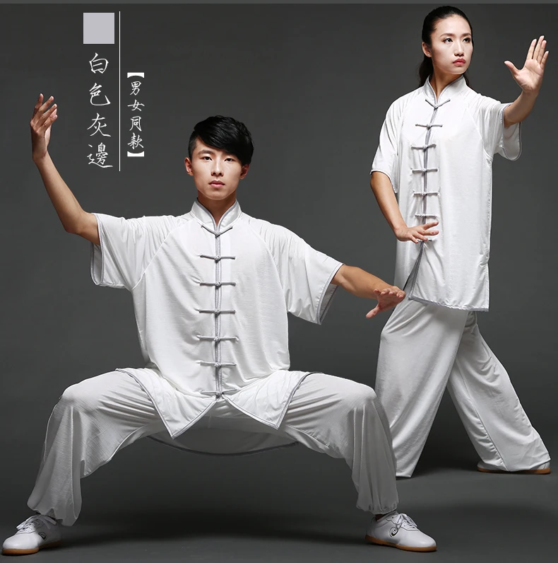 Jackie Chan – uniforme uniforme, vêtements en soie et lait, vêtements d'exercice et de Performance Wushu, tenue de combat Tai Chi Kungfu, printemps-automne