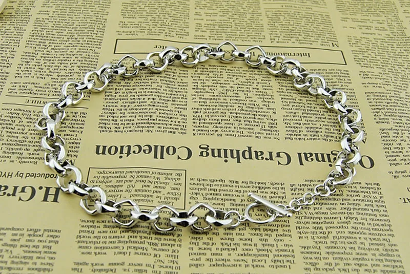 Men\'s Classic Design 925 Sterling Silver Necklace Punk Style Fashion Design 13.5mm51cm Size Chain Necklace Charm Fine Jewelry