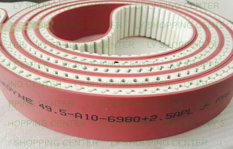 

Origina PU Timing belt 49.5-AT10-6940+2.5APL for Golive Glass Double edging Machine,Polyurethane synchronous,Transmission belt