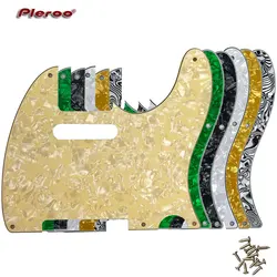 Niestandardowe części Pleroo - dla amerykańskiego standardu z 5 otworami na śruby 52-letni tele Telecaster Guitar Pickguard Scratch Plate, wielokolorowy wybór