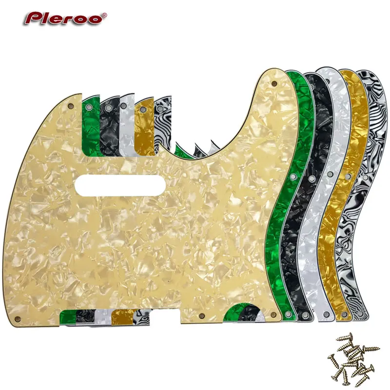 Pleroo Custom Parts – For US Standard 5 Screw Holes 52 Year Tele Telecaster Guitar Pickguard Scratch Plate, Multicolor Choice