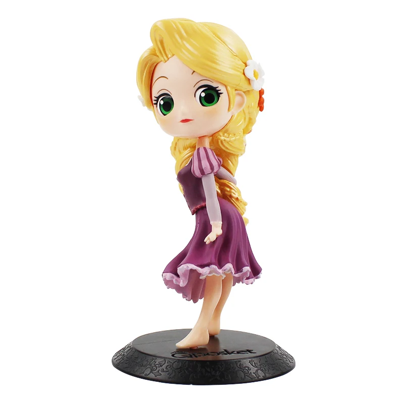 13.5cm Q Posket Tangled Rapunzel PVC Figure Model Toy Princess Doll Gift for Girls