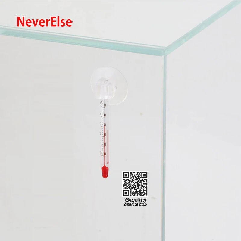 Mini Aquarium Thermometer Easy-to-Read Glasstube Submersible 0~50degree Celsius, Small Fish Tank Water Temperature Measurement