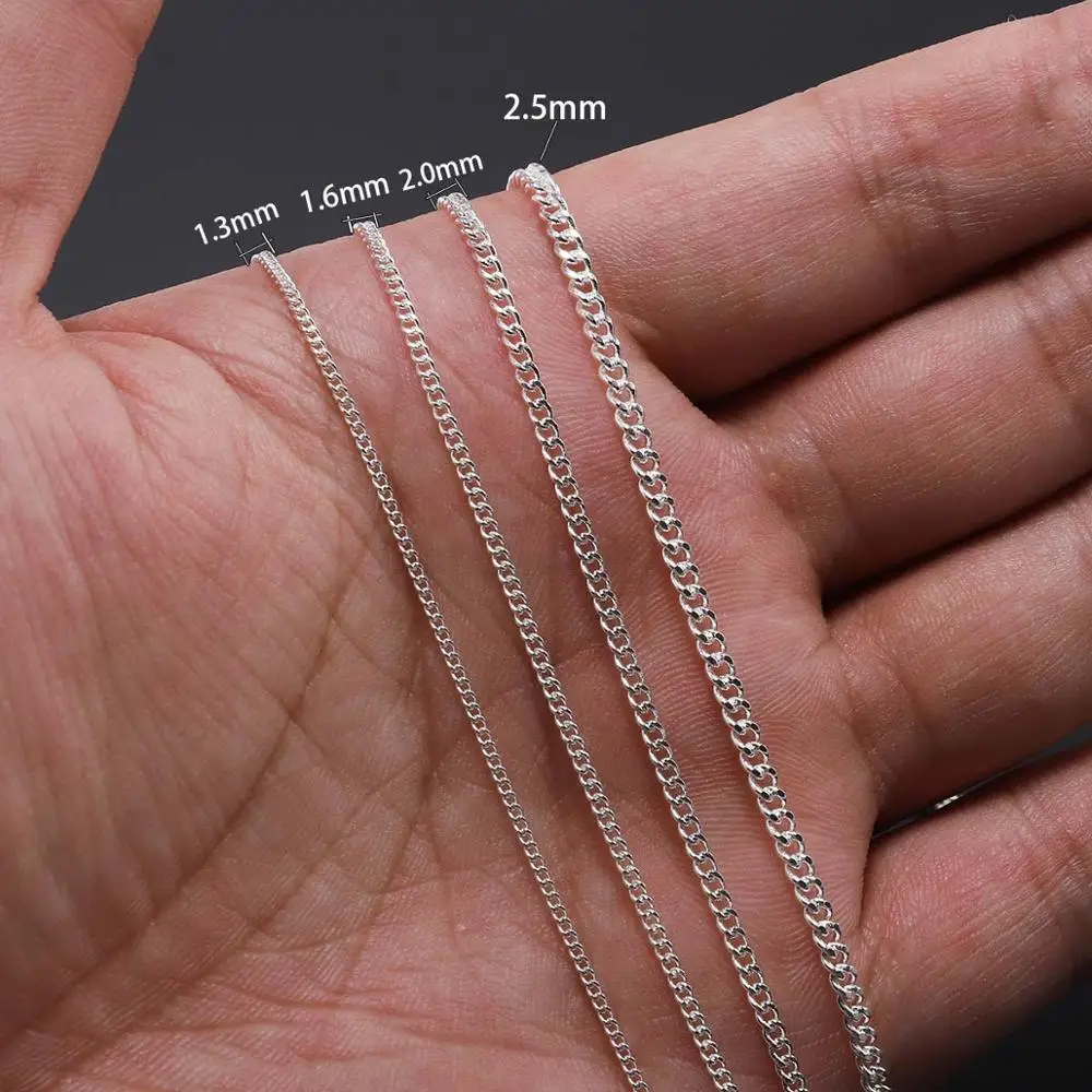 5M 1.3-2.5mm Gold Rhodium Copper Bulk Fine Necklace Chain For DIY Jewelry Making Supplies chains Findings Accessories Wholesale