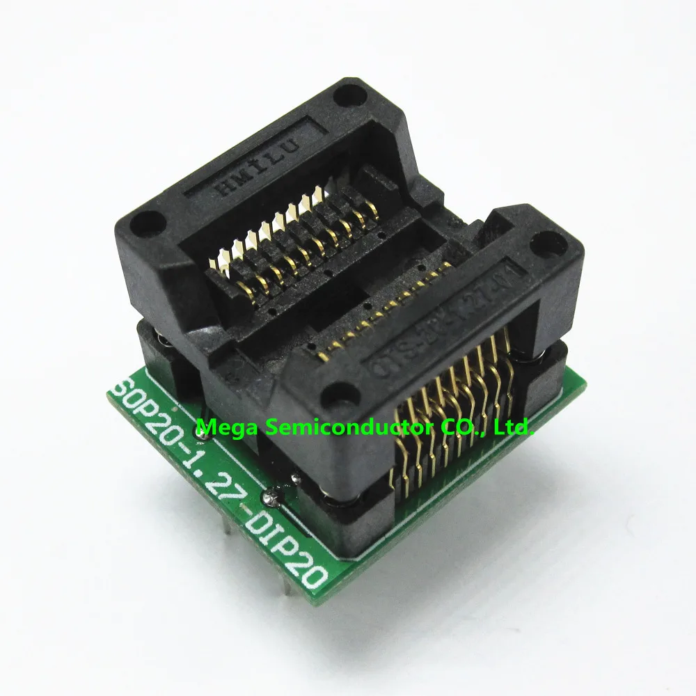 1pcs SOP20 to DIP20 SOP20 turn DIP20 also support WideSOP8 Programmer adapter Socket for wide 200mil