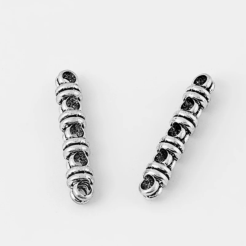20pcs 2/3/4/5 Hole Slider Spacer Beads For 3mm Round Leather Cord Bracelet Necklace Jewelry Making Accessories
