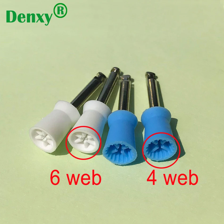 Denxy 200pcs Quality Dental Prophy Cup Rubber Polish Brush Polishing Teeth Whitening Latch Type Rubber Dental Teeth Prophylaxis