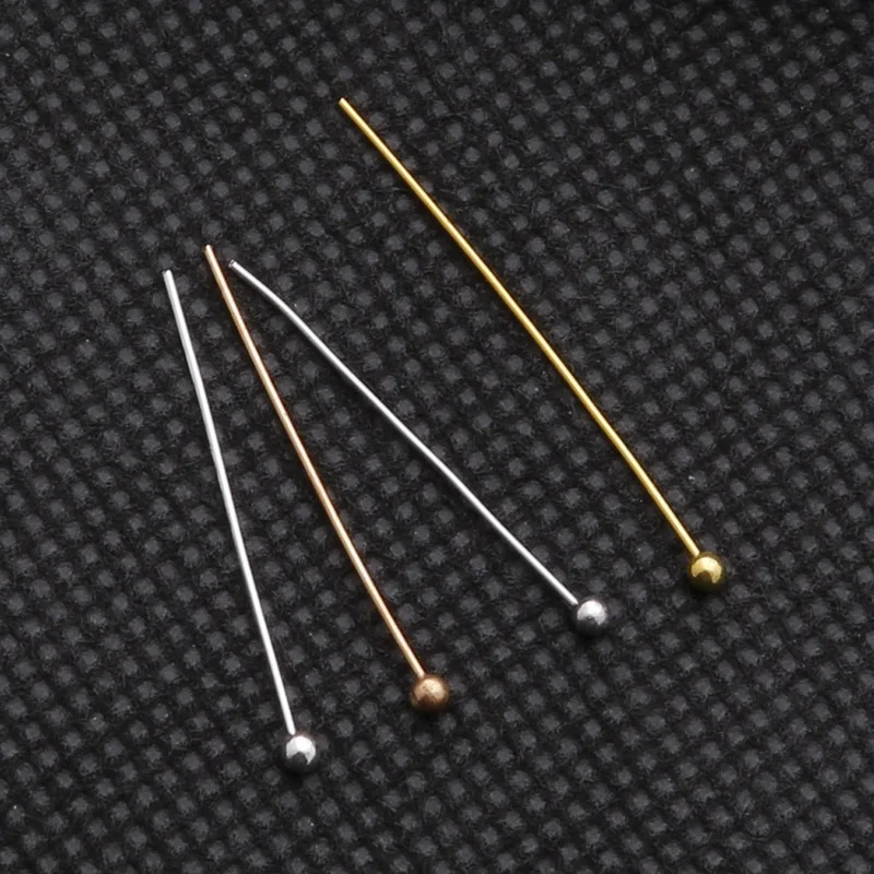 Beadia 1500pcs Gold/ Silver/Rhodium/KC Gold Plated Ball Head Pins 0.5x25mm Jewelry Findings