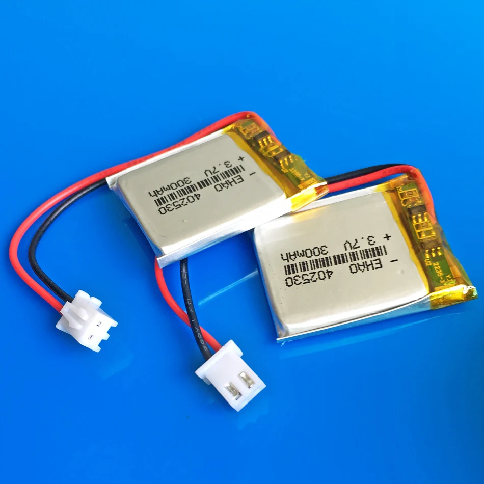 بطارية ليثيوم أيون قابلة للشحن ، 3.7 فولت ، 300 مللي أمبير ، 402530 + JST ، 2.5 مللي متر ، 2Pin المكونات ل MP3 ، غس ، سماعة بلوتوث ، سماعة ، ساعة ذكية