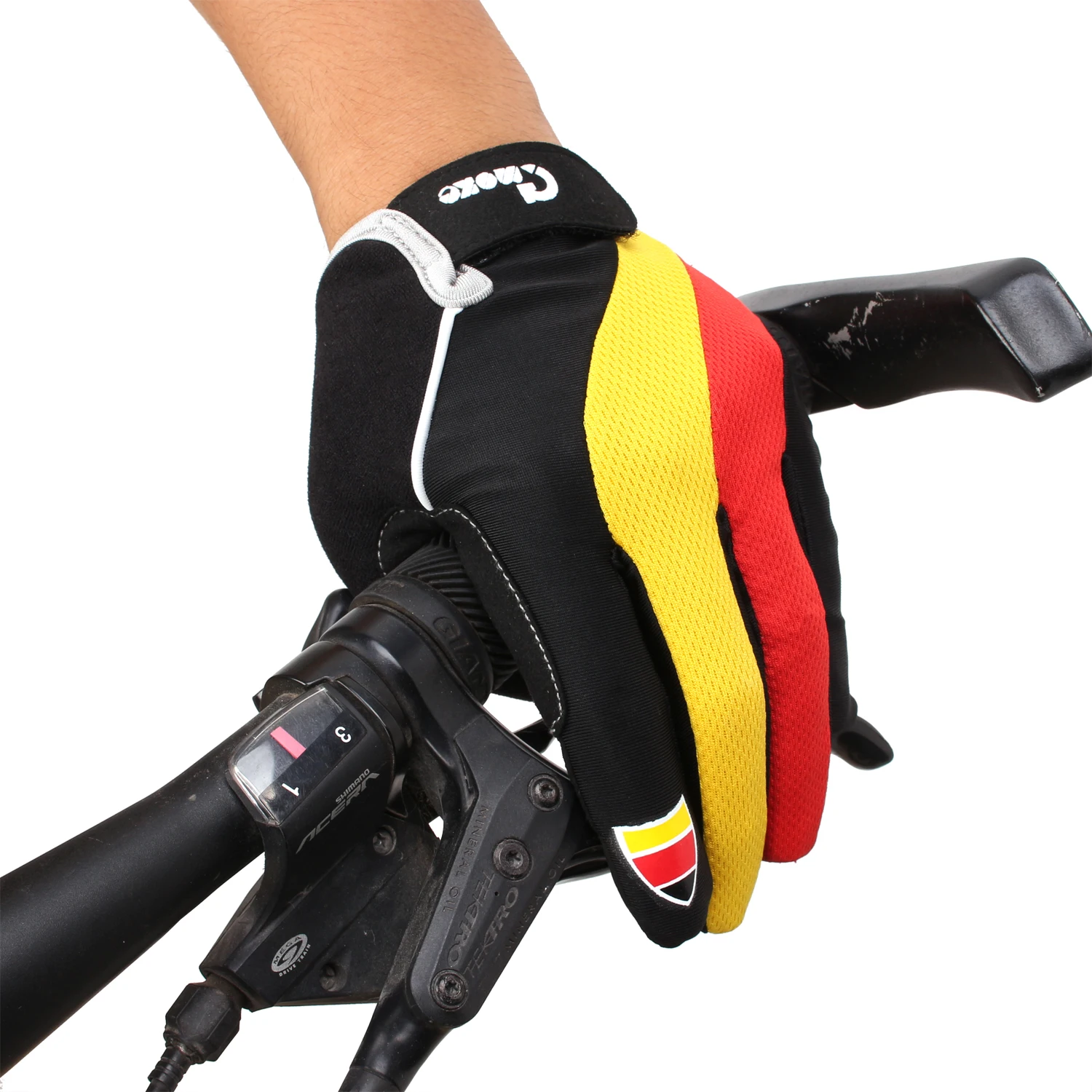 2016 luvas de ciclismo dedo cheio à prova vento tela toque mountain road bicicleta luvas ar guantes ciclismo